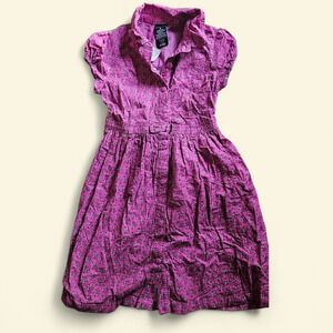 George Girls Size 10 Pink Magenta Floral Button Front Cap Sleeve NWT New